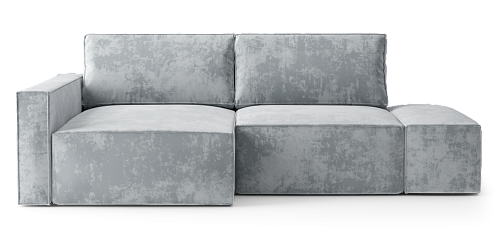 Диван-кровать Софт угловой левый с банкеткой Sensey ultimate grey