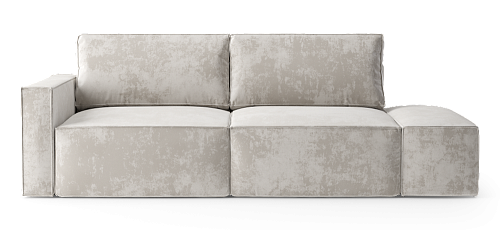 Диван-кровать Софт с банкеткой правой Sensey white sand